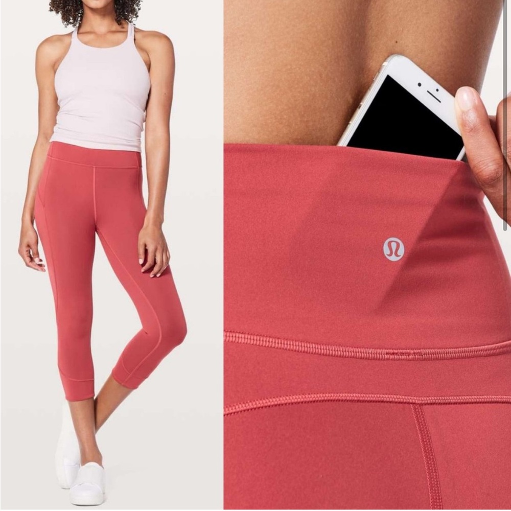lululemon In Movement Crop 19” High Rise Leggings‎ in Vintage Rose